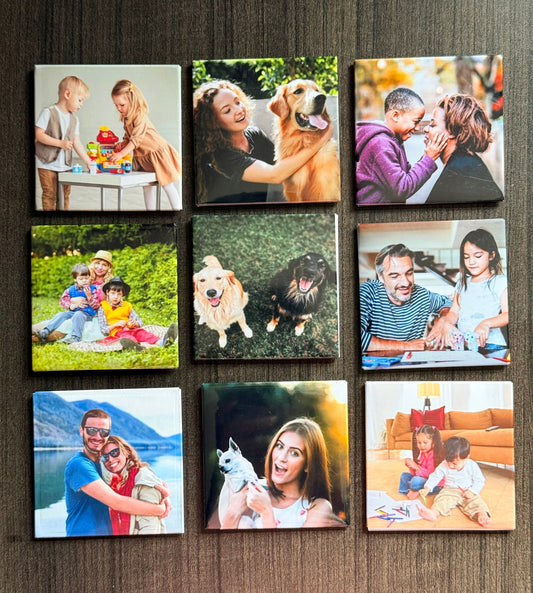 Set of 9 Custom Photo Magnets